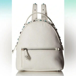 Sam Edelman Women’s Bright White Jess Pearls & Studs Mini Backpack